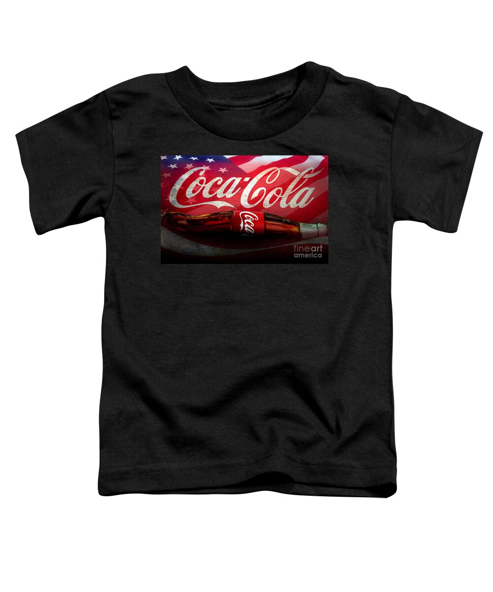 Coke Ads Life Toddler T-Shirt featuring the mixed media Coke Ads Life by Jon Neidert