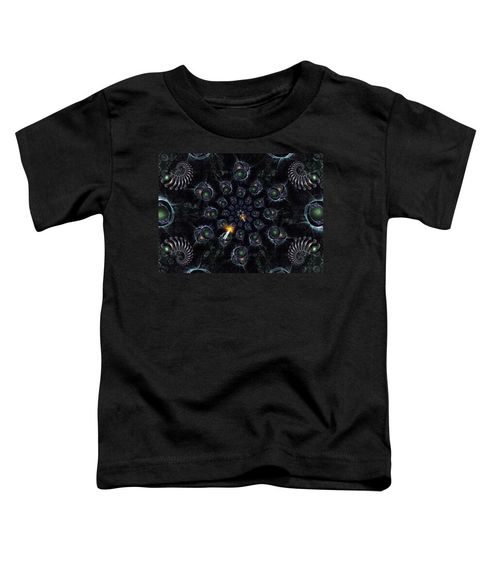 Corporate Toddler T-Shirt featuring the digital art Cosmic Embryos by Shawn Dall