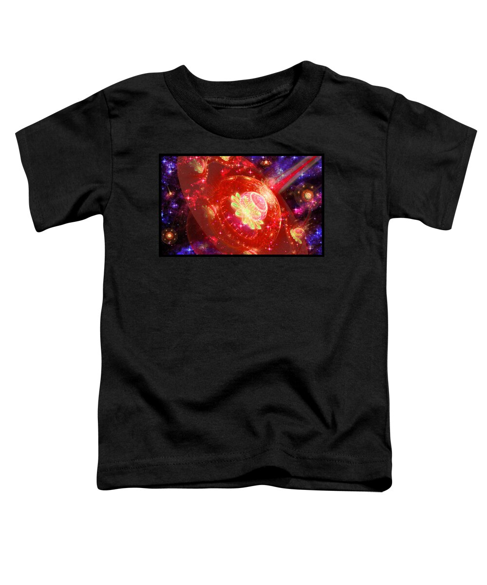 Corporate Toddler T-Shirt featuring the digital art Cosmic Space Station by Shawn Dall