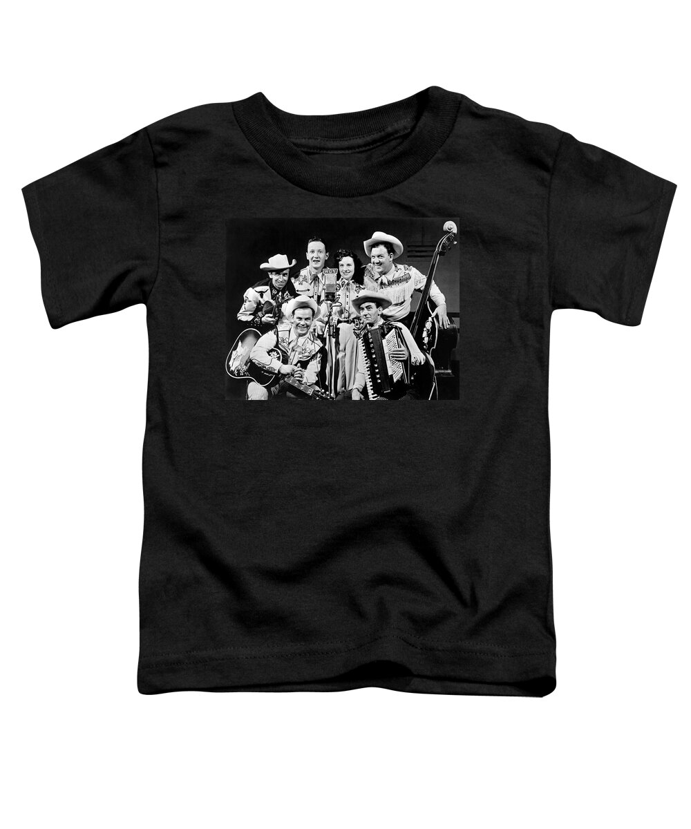 1035-726 Toddler T-Shirt featuring the photograph Country Western Band Broadcast by Underwood Archives