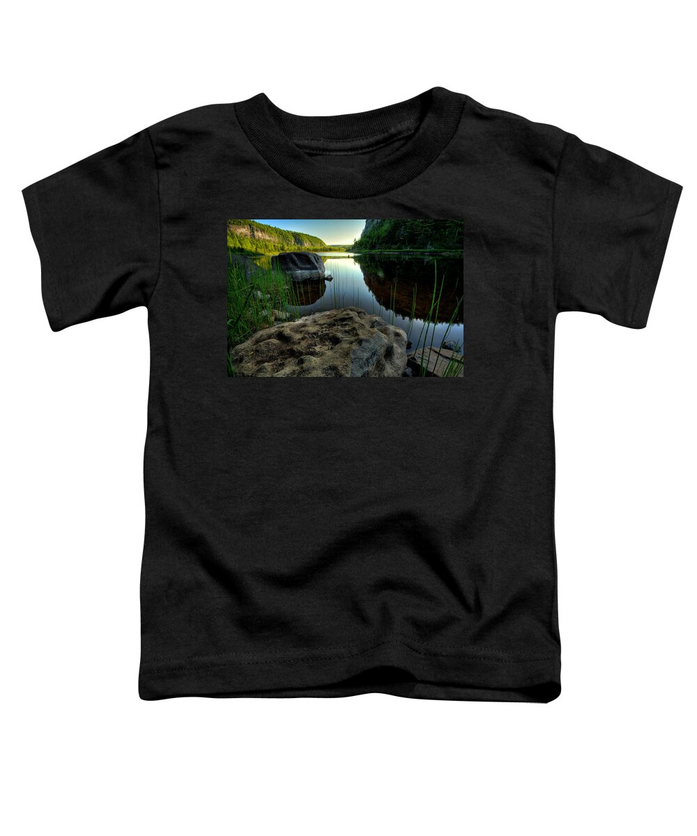 Aboriginal Toddler T-Shirt featuring the photograph Crescent Lake Sunset by Jakub Sisak