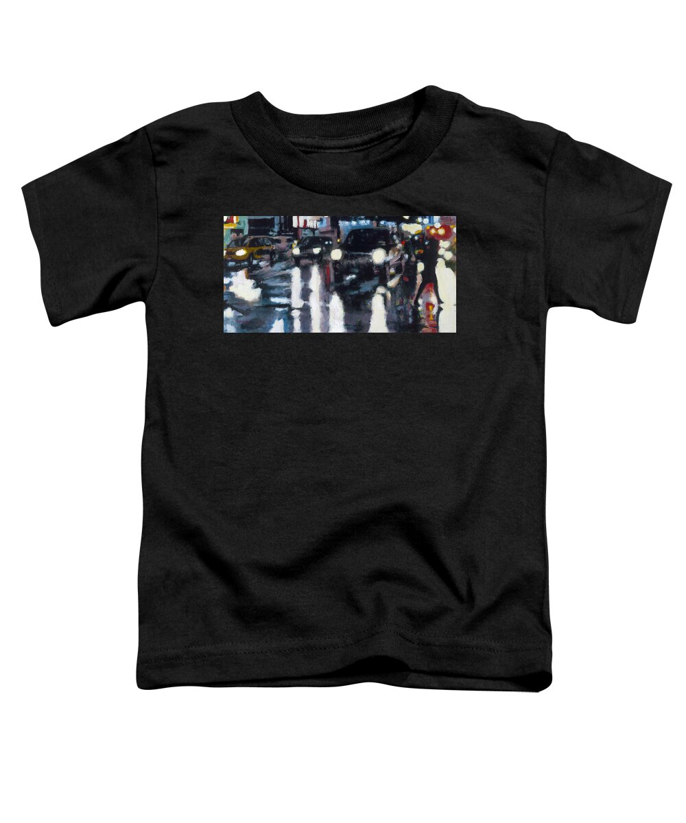 Urban Landscape Toddler T-Shirt featuring the painting Crossed by Robert Reeves