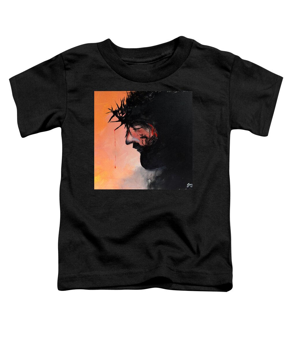 Christ Toddler T-Shirt featuring the painting Blood of the Redeemer by Gary Smith