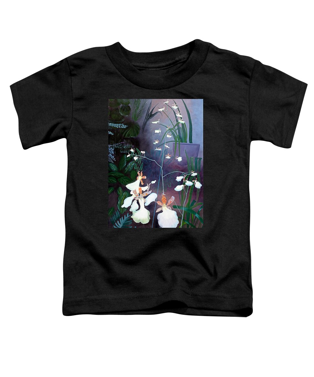 Orchids Are One Of My Favorite Subjects. Their Unique Shapes Toddler T-Shirt featuring the painting Dancing Orchids by Ruben Carrillo