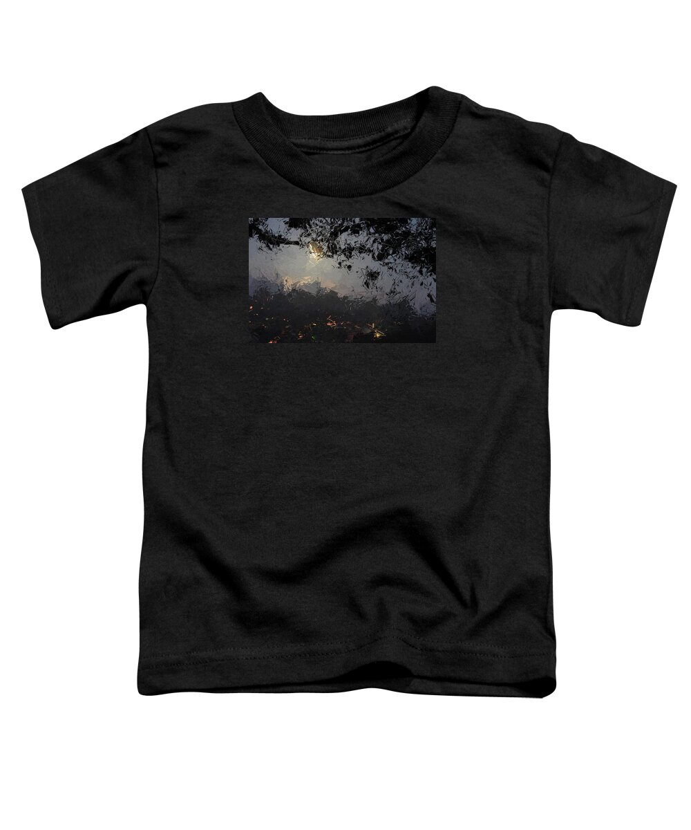 Dark Toddler T-Shirt featuring the digital art Dark Rain by Alice Terrill