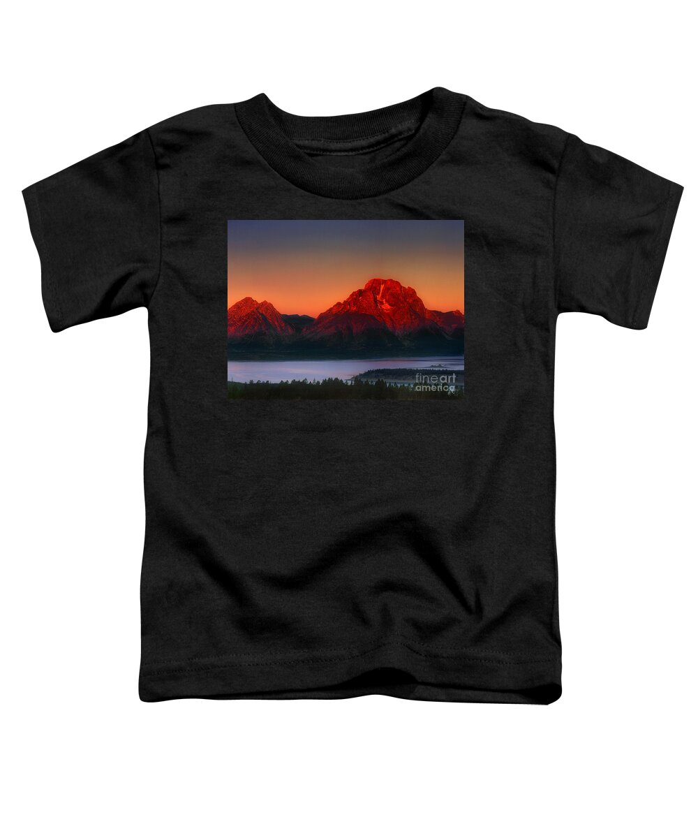 Dave Welling Toddler T-Shirt featuring the photograph Dawn Over The Tetons Grand Tetons National Park Wyoming by Dave Welling