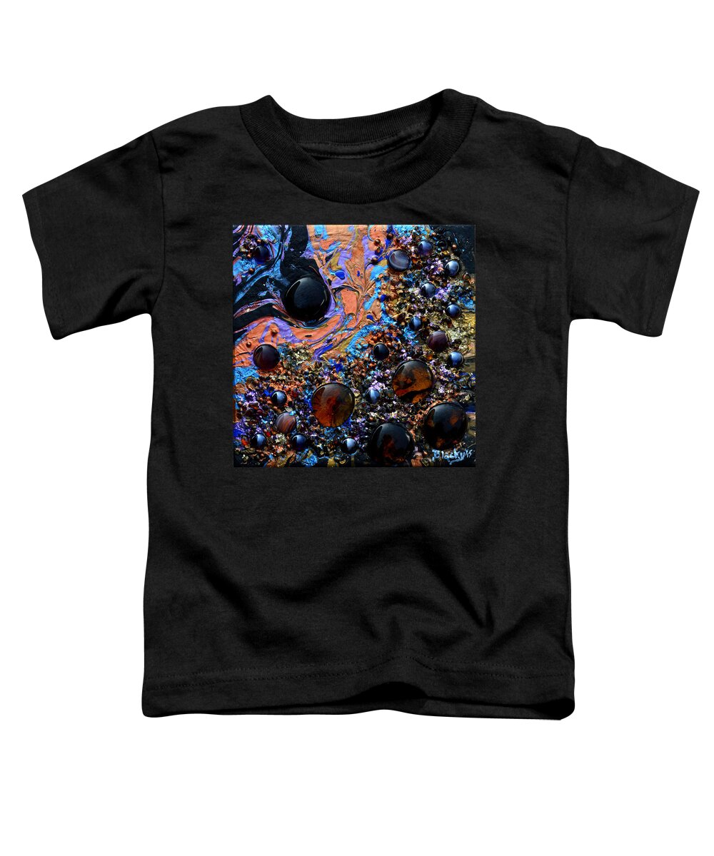 Modern Toddler T-Shirt featuring the painting Deep Space 5 by Donna Blackhall