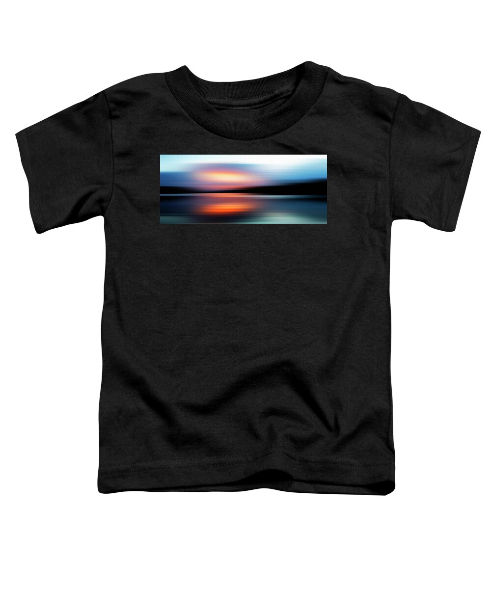 Abstract Toddler T-Shirt featuring the photograph Defocused View Of Sunset Over Lake by Ikon Ikon Images