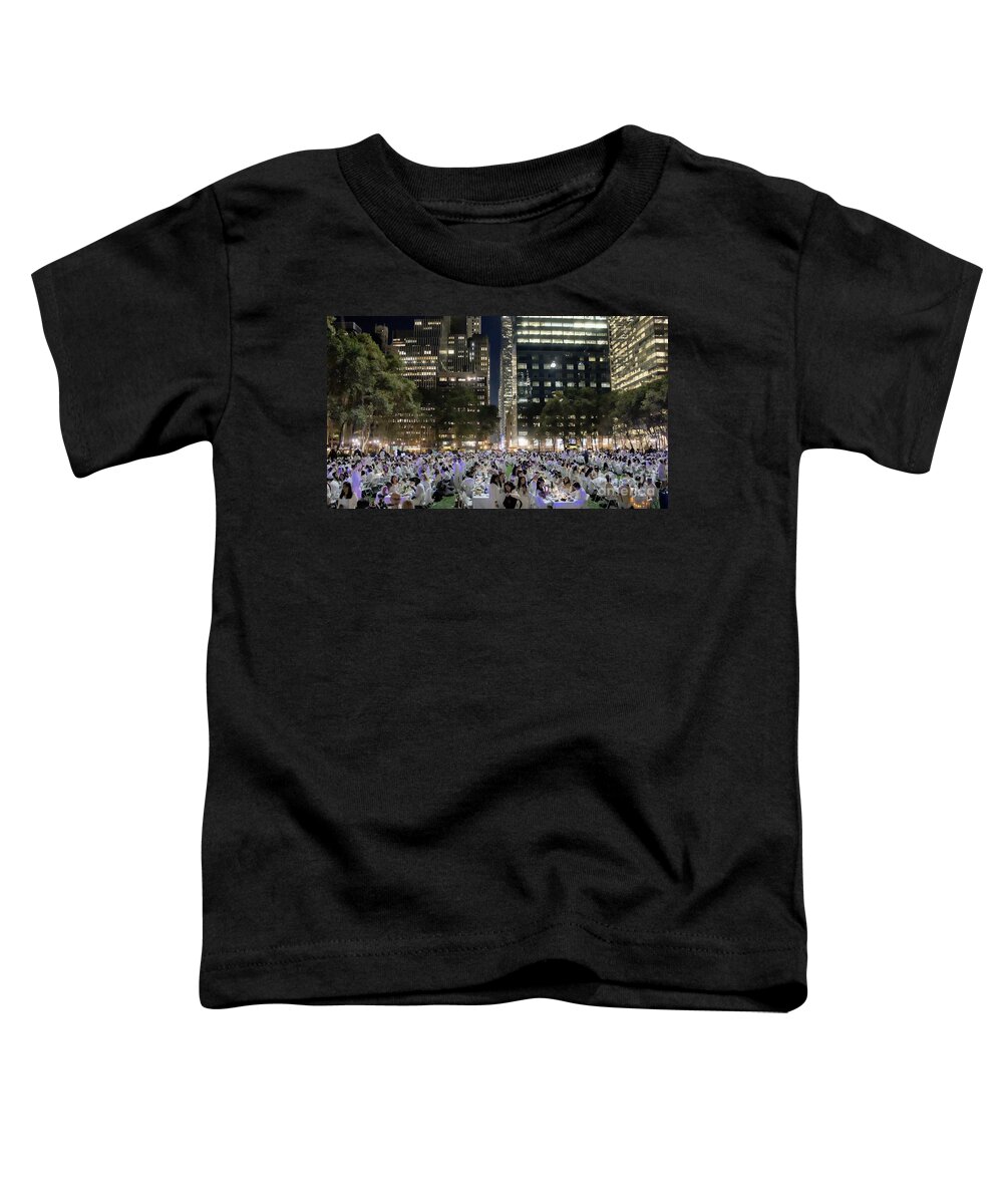 Diner En Blanc Toddler T-Shirt featuring the photograph Diner en Blanc New York 2013 by Lilliana Mendez