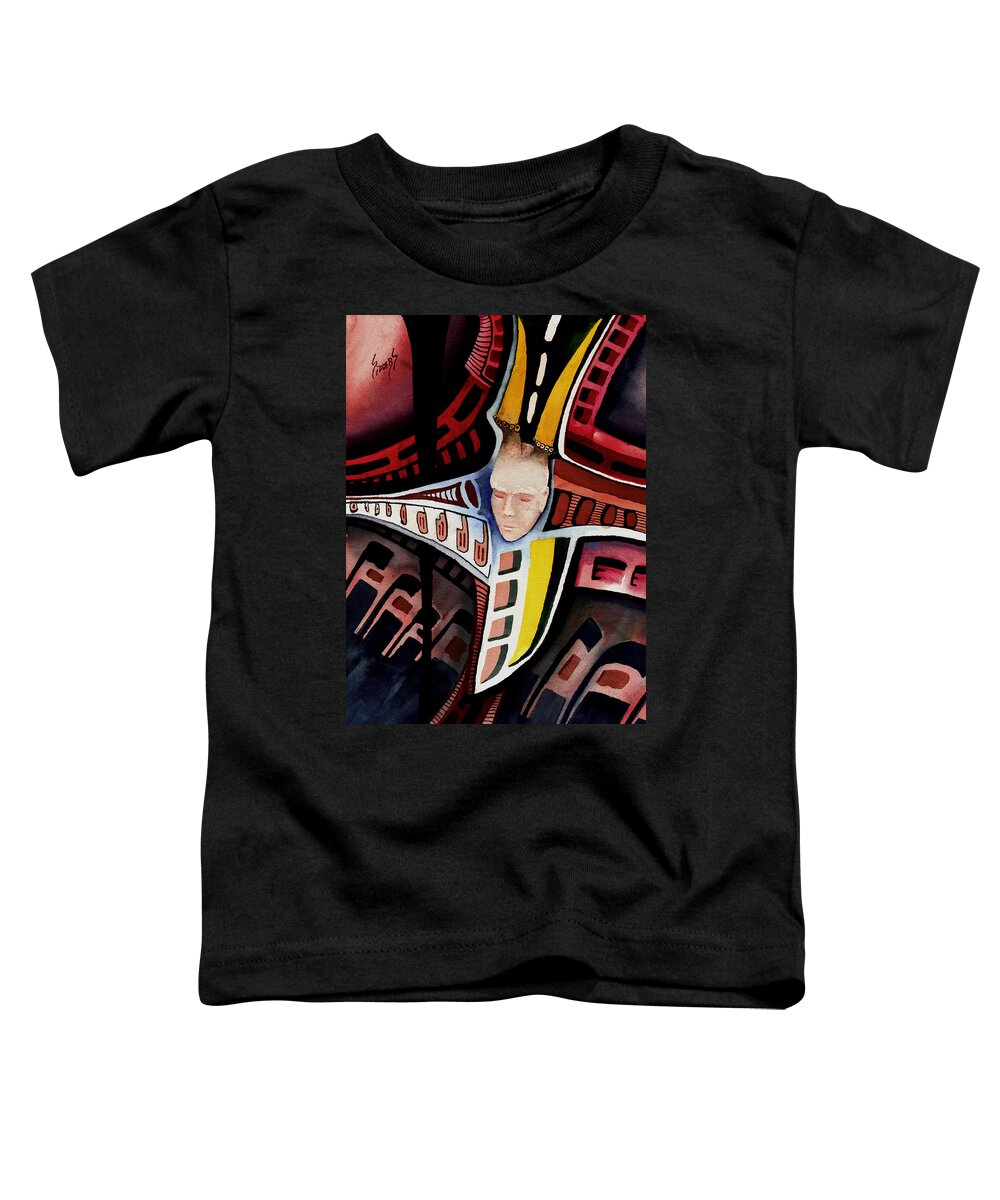Abstract Toddler T-Shirt featuring the painting Dolor-2013 by Sam Sidders