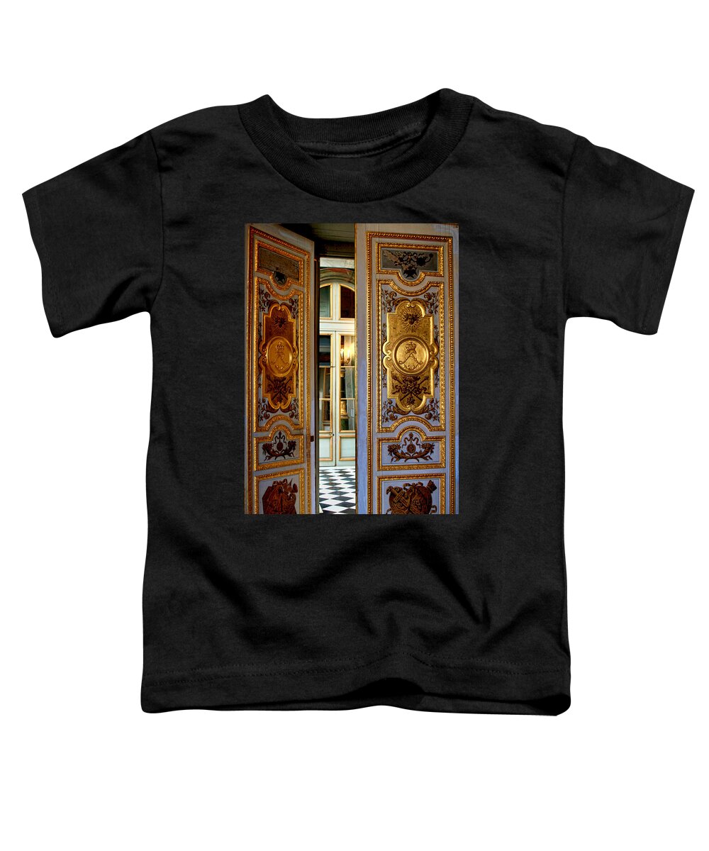 Europe Toddler T-Shirt featuring the photograph Doors Versailles by Tom Prendergast