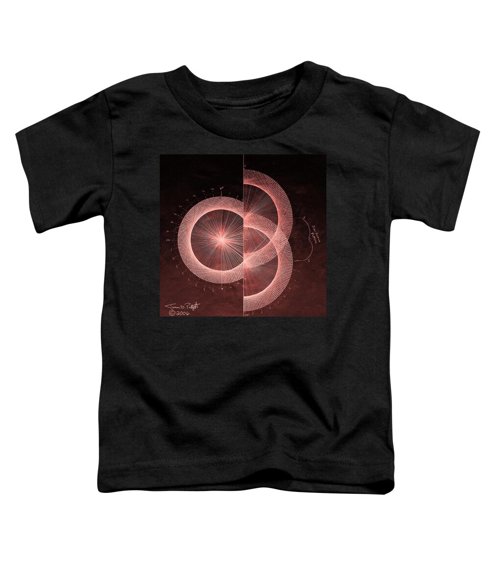 Jason Toddler T-Shirt featuring the drawing Double Slit Test by Jason Padgett