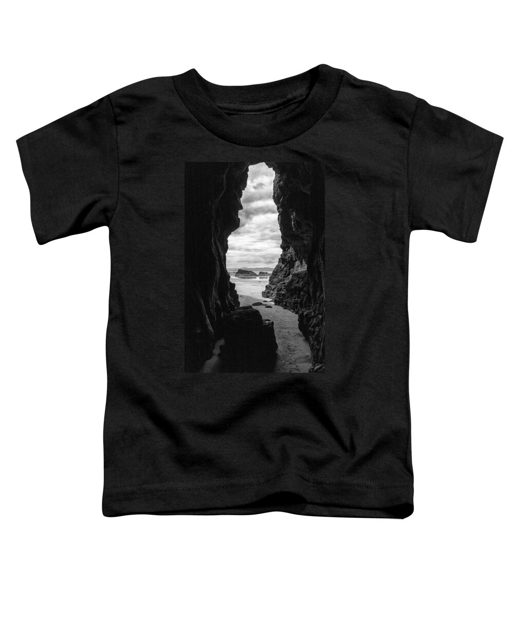 Downhill Toddler T-Shirt featuring the photograph Downhill Cave by Nigel R Bell