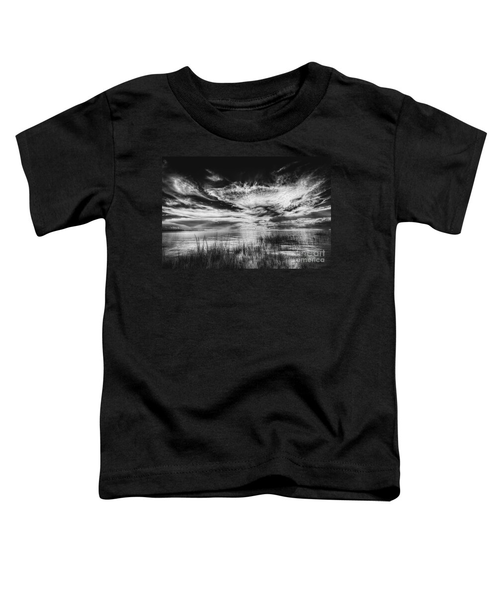 Clouds Toddler T-Shirt featuring the photograph Dream of Better Days-bw by Marvin Spates