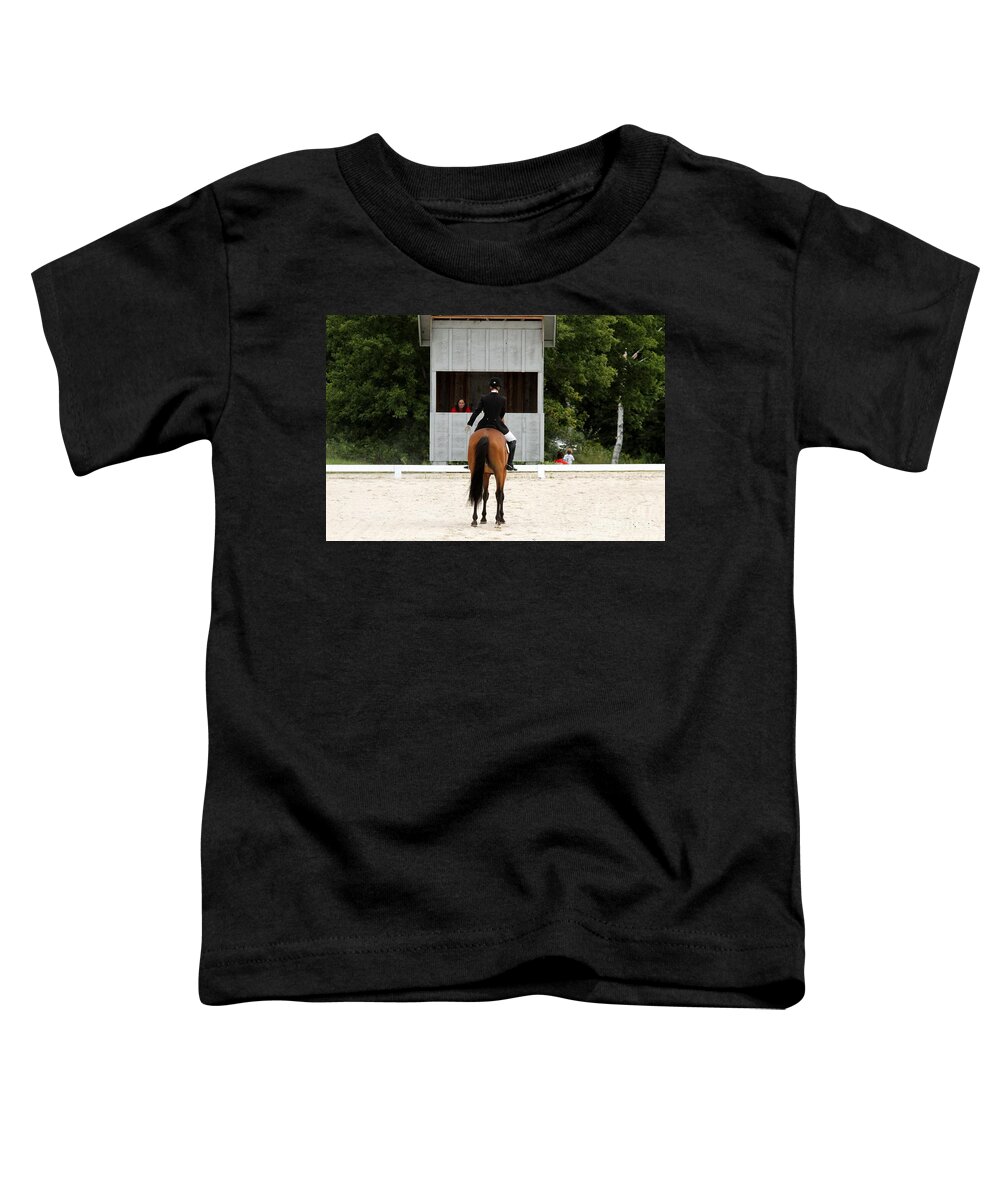 Horse Toddler T-Shirt featuring the photograph Dressage Salute by Janice Byer