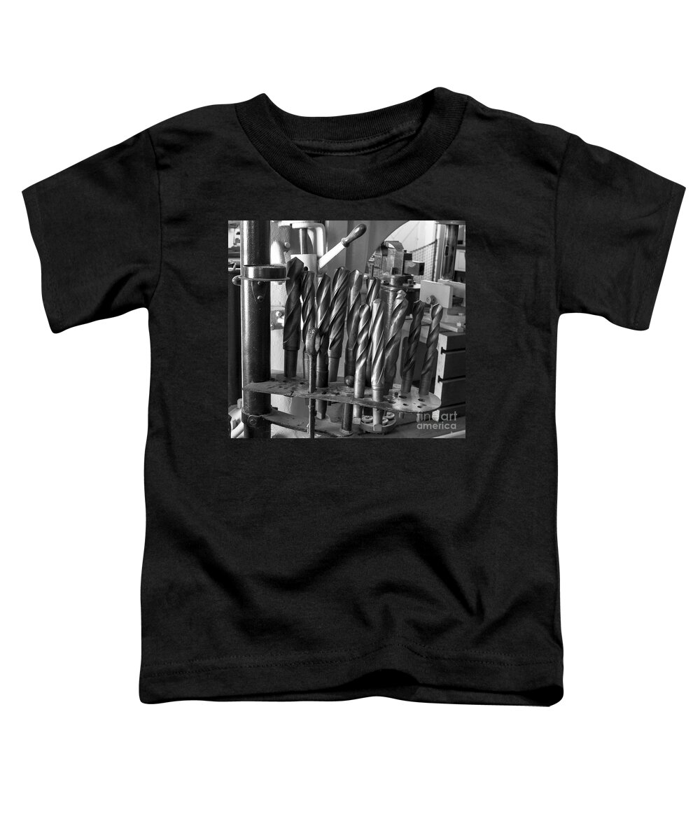 Dubuque Toddler T-Shirt featuring the photograph Drill bits by Steven Ralser