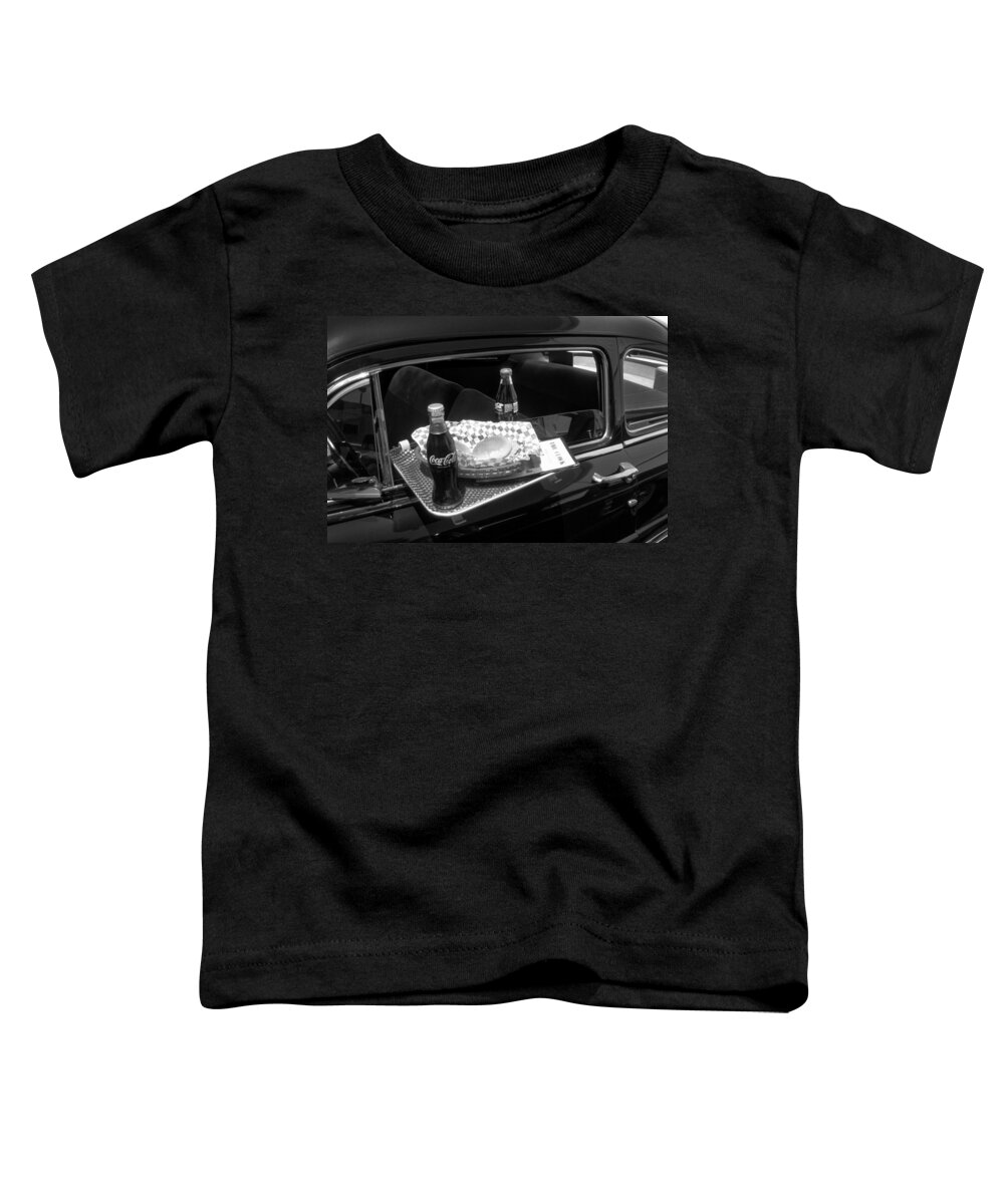 Drive-in Toddler T-Shirt featuring the photograph Drive-in Coke and Burgers by Paul W Faust - Impressions of Light