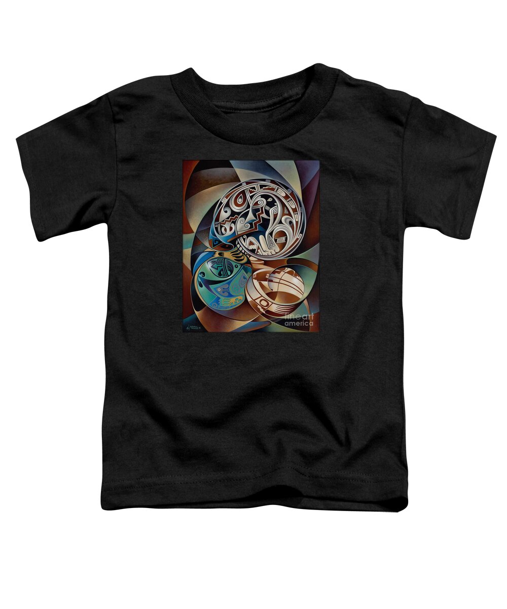 Abstract Toddler T-Shirt featuring the painting Dynamic Still Il by Ricardo Chavez-Mendez