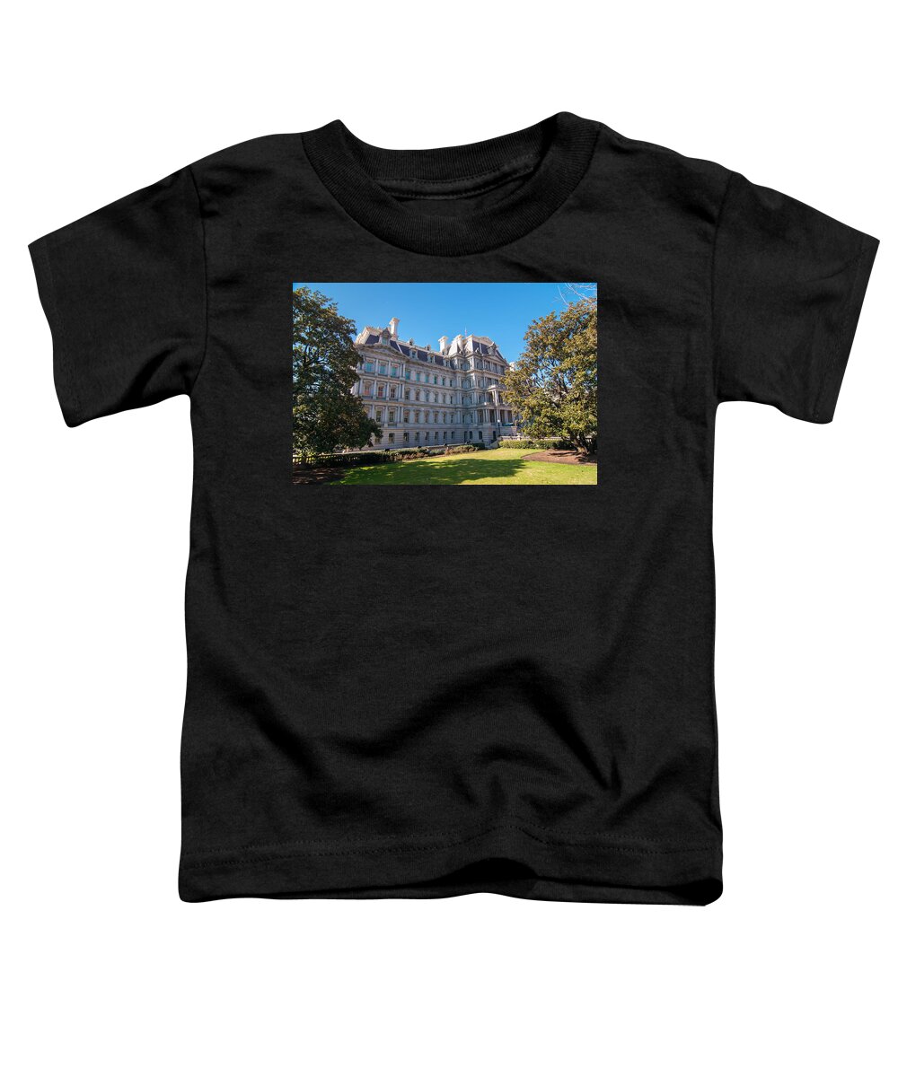 District Toddler T-Shirt featuring the photograph Eisenhower Executive Office Building in Washington DC by Alex Grichenko