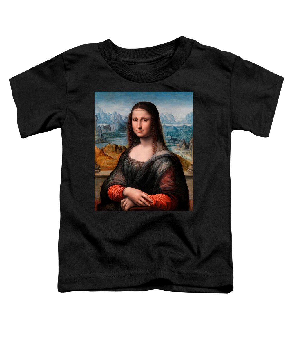 Leonardo Da Vinci Toddler T-Shirt featuring the painting El Prado La Gioconda by Leonardo da Vinci