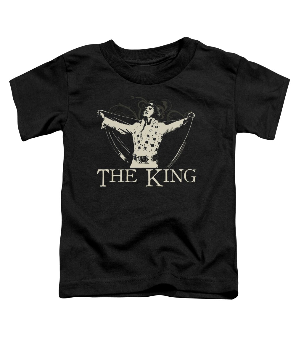 Elvis Toddler T-Shirt featuring the digital art Elvis - Ornate King by Brand A