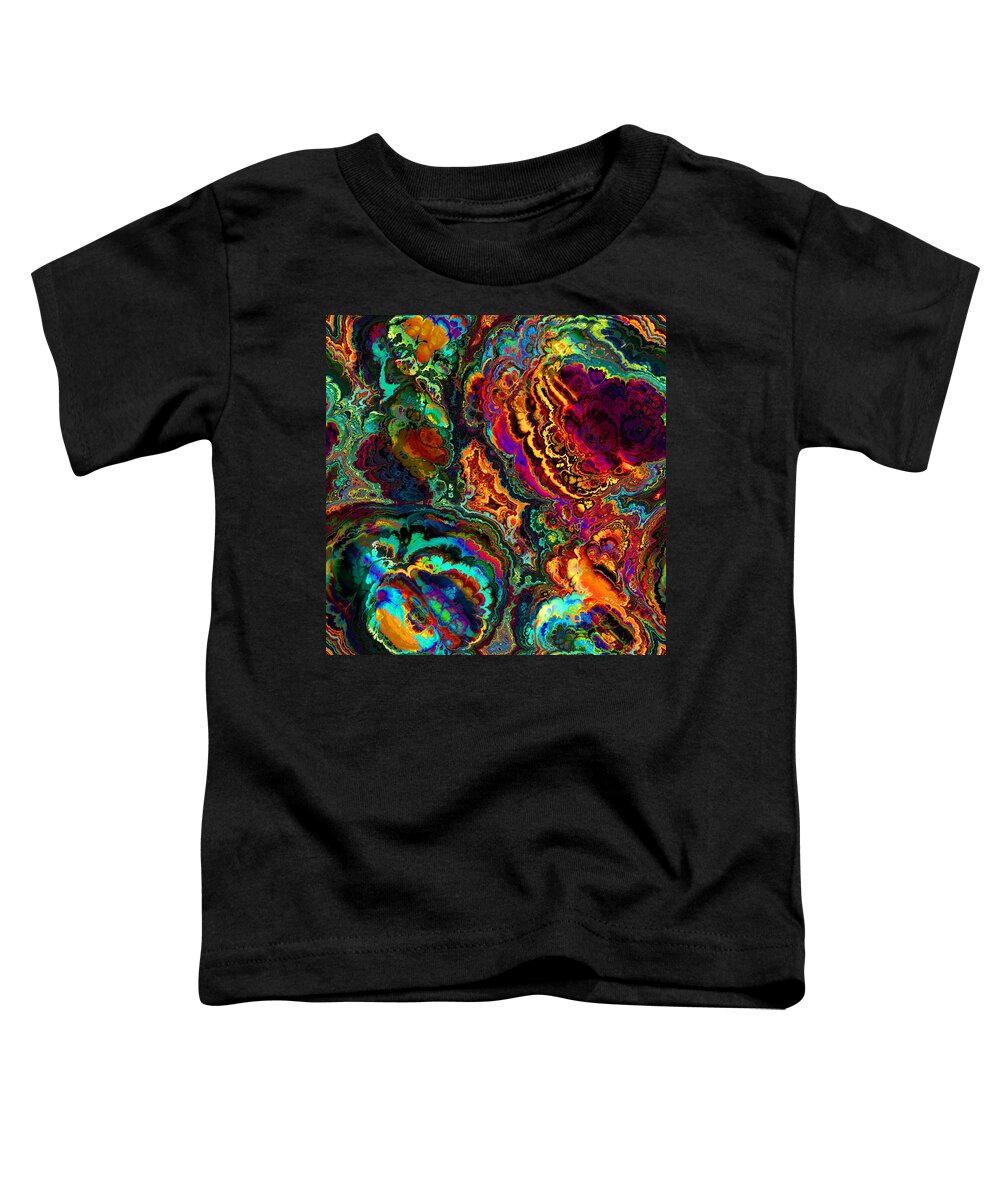 Enamel Toddler T-Shirt featuring the digital art Enamel Abstract by Lilia D