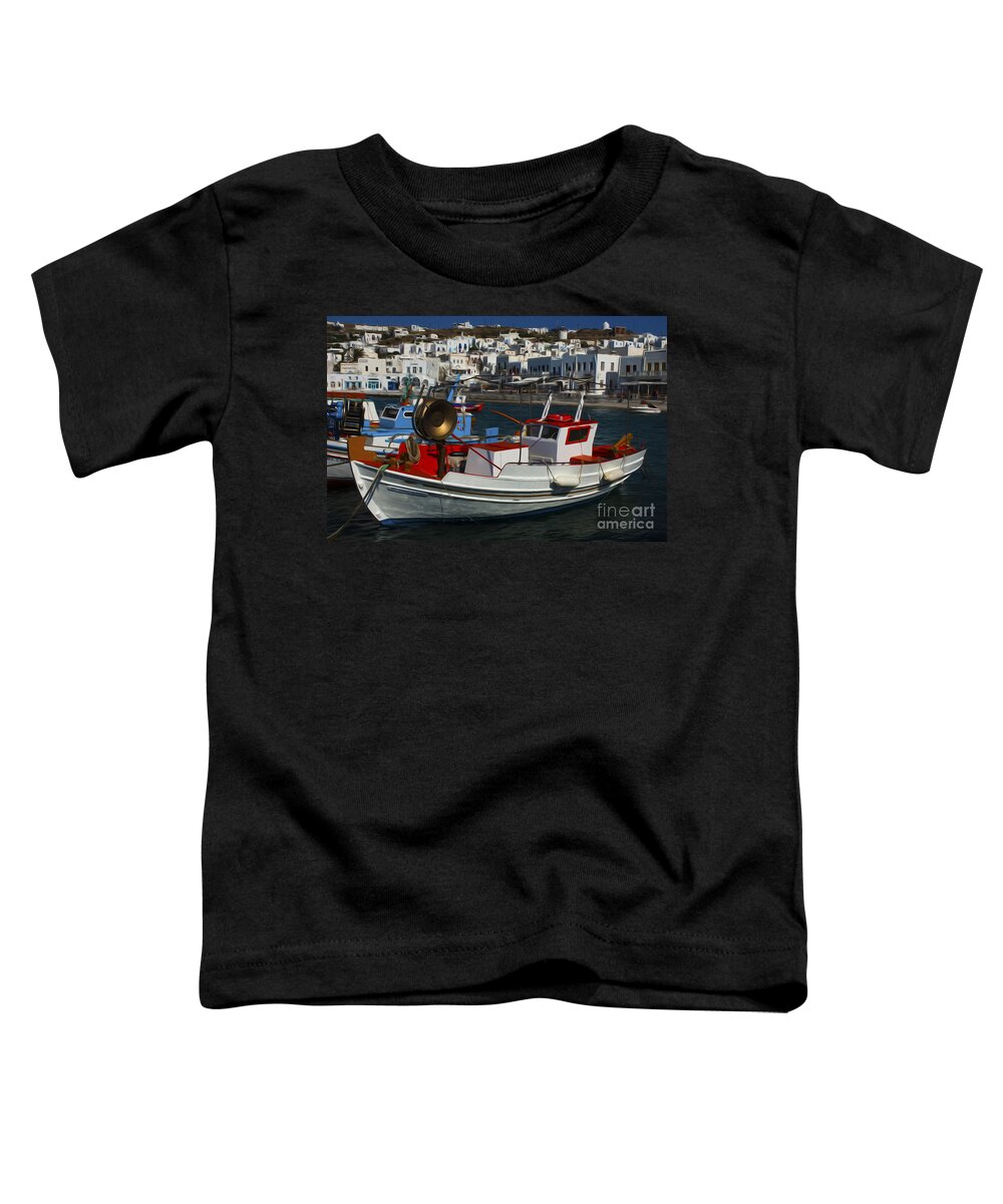 Mykonos Toddler T-Shirt featuring the photograph Enchanted Spaces Mykonos Greece 1 by Bob Christopher