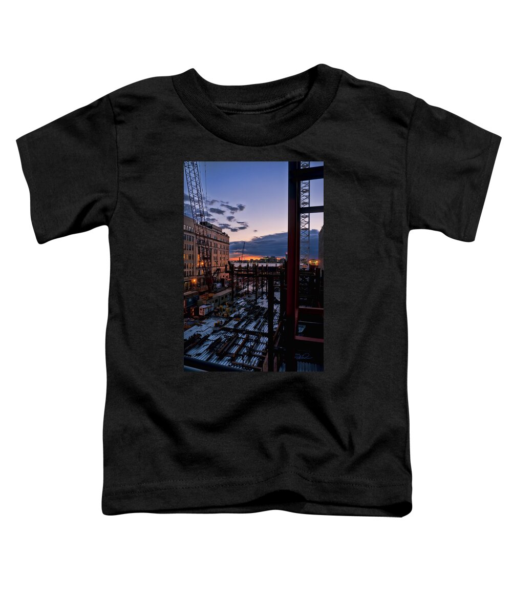 Highline View Toddler T-Shirt featuring the photograph End of the Day by Steve Sahm
