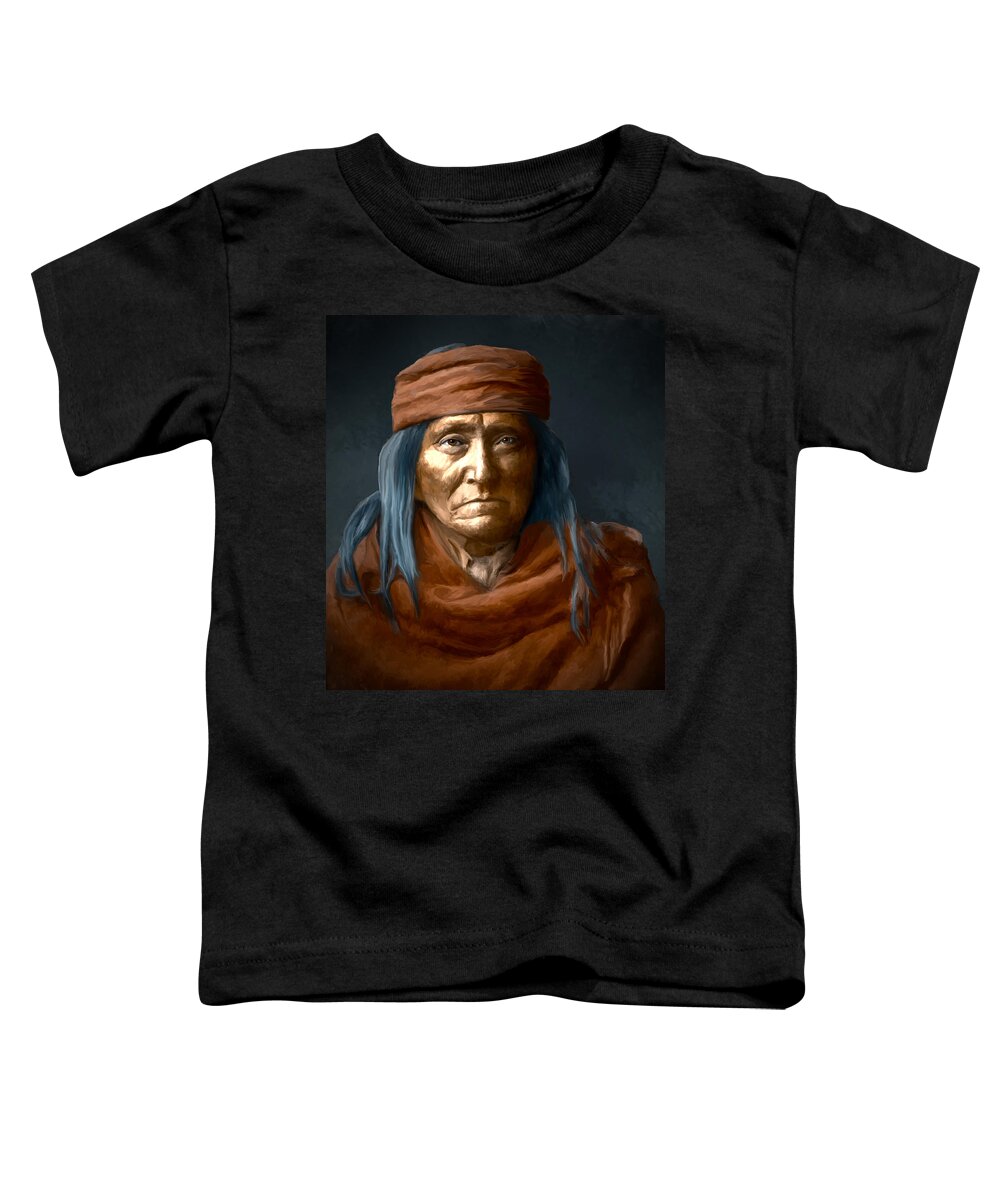 Apache Toddler T-Shirt featuring the digital art Eskadi - Apache by Rick Mosher