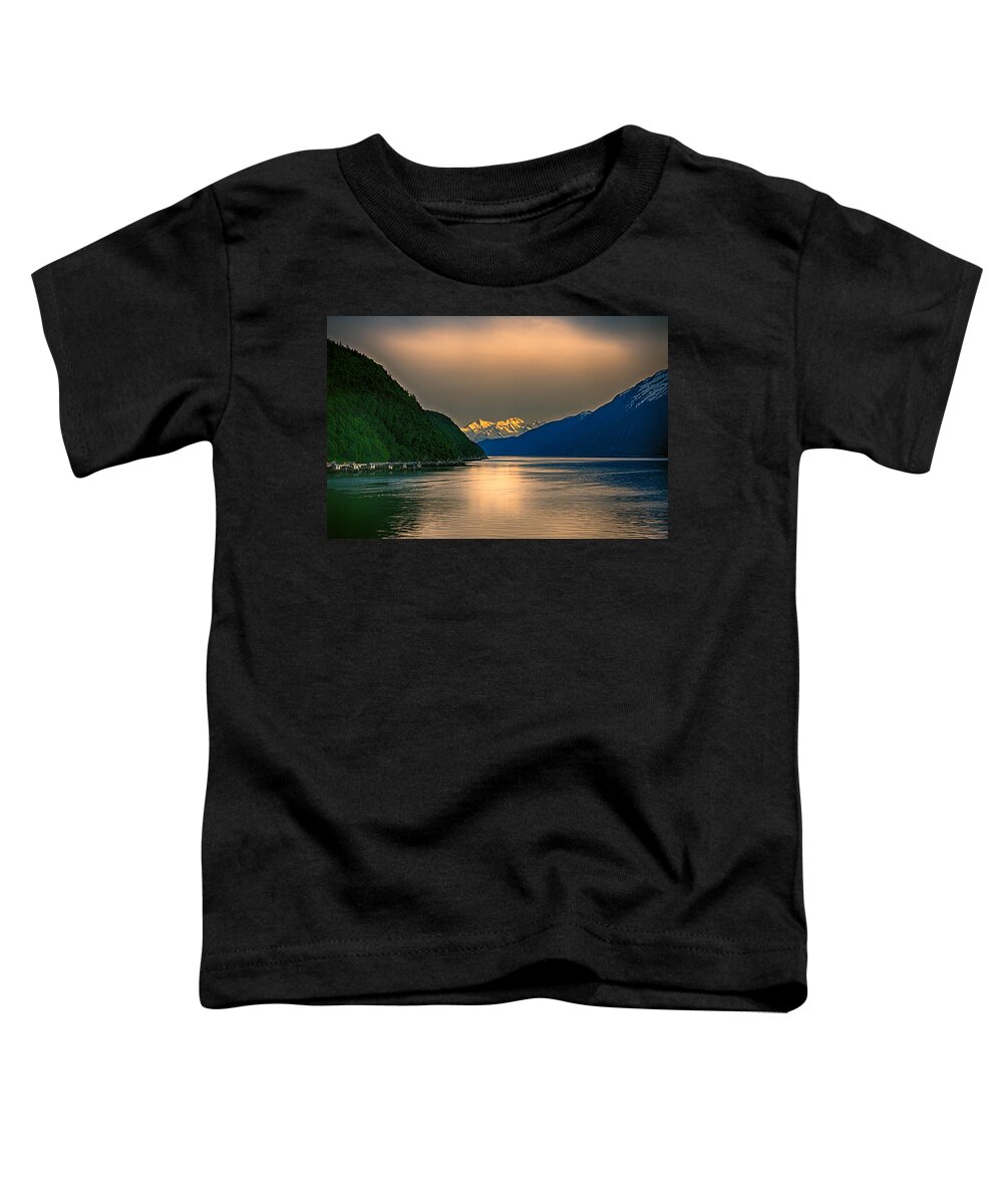 Alaska Toddler T-Shirt featuring the photograph Evening Departure by John Haldane