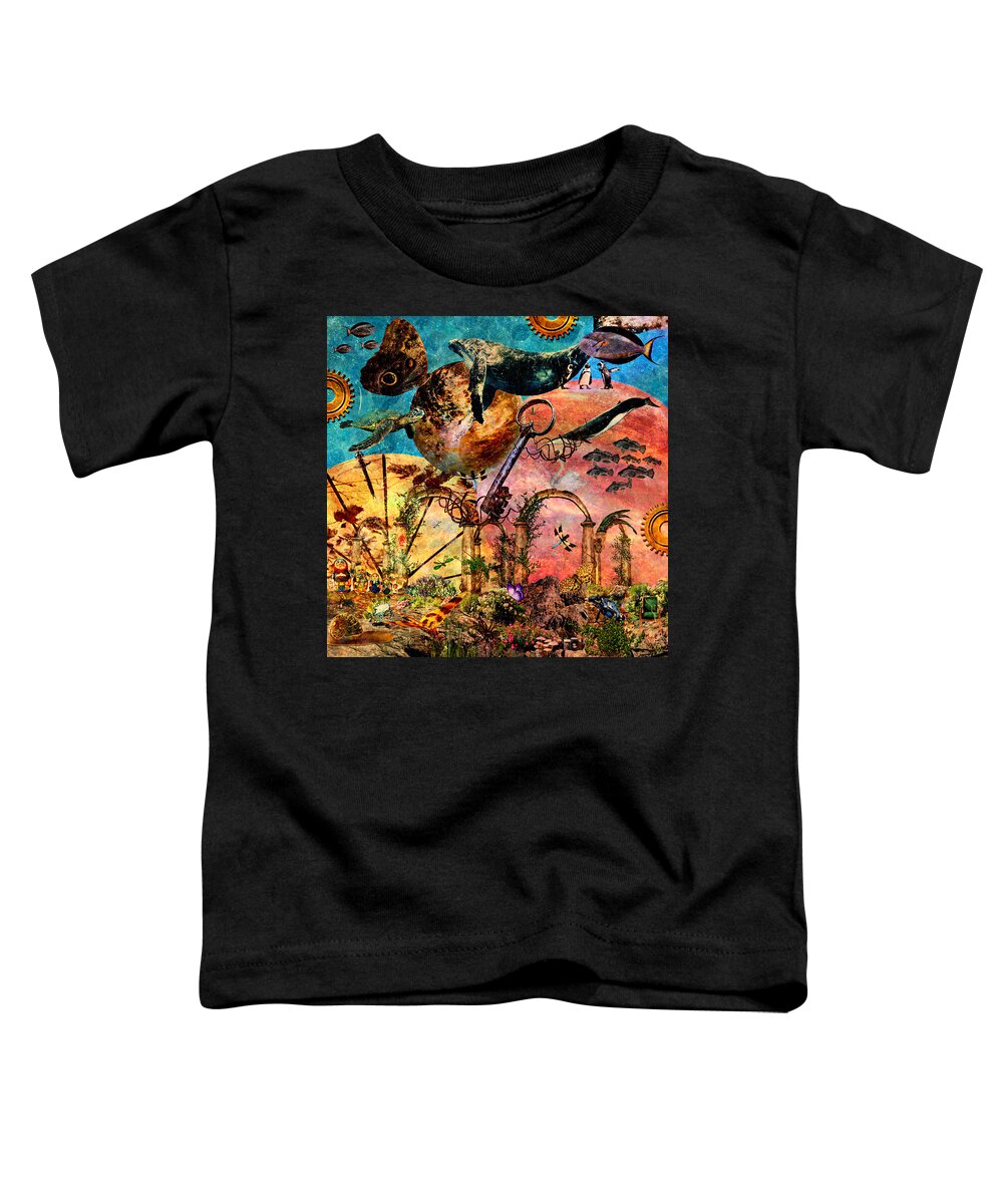 Extinction Level Event Toddler T-Shirt featuring the digital art Extinction Level Event by Ally White