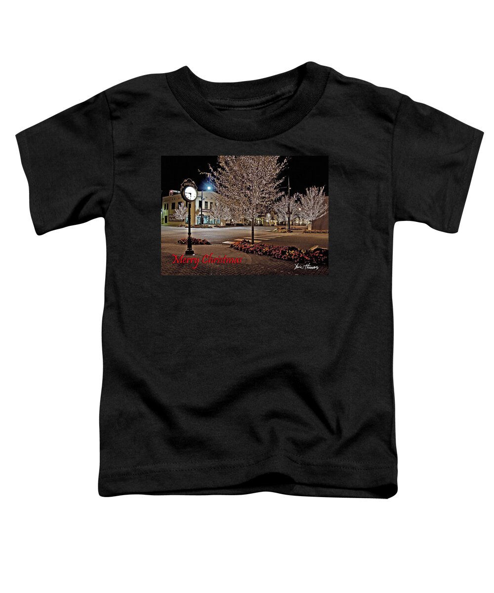 Palm Toddler T-Shirt featuring the digital art Fairhope Christmas by Michael Thomas
