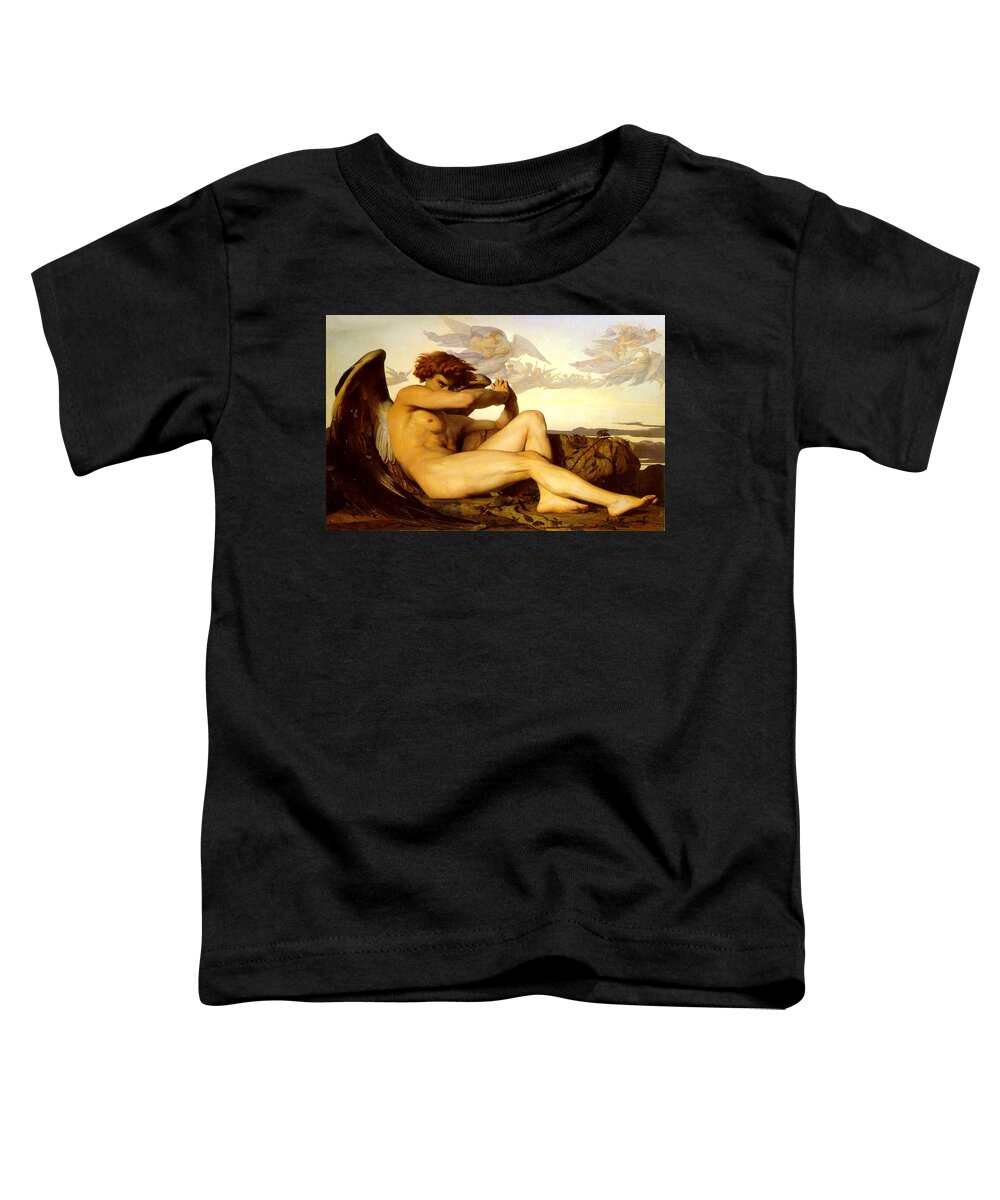 Alexandre Cabanel Toddler T-Shirt featuring the painting Fallen Angel by Alexandre Cabanel