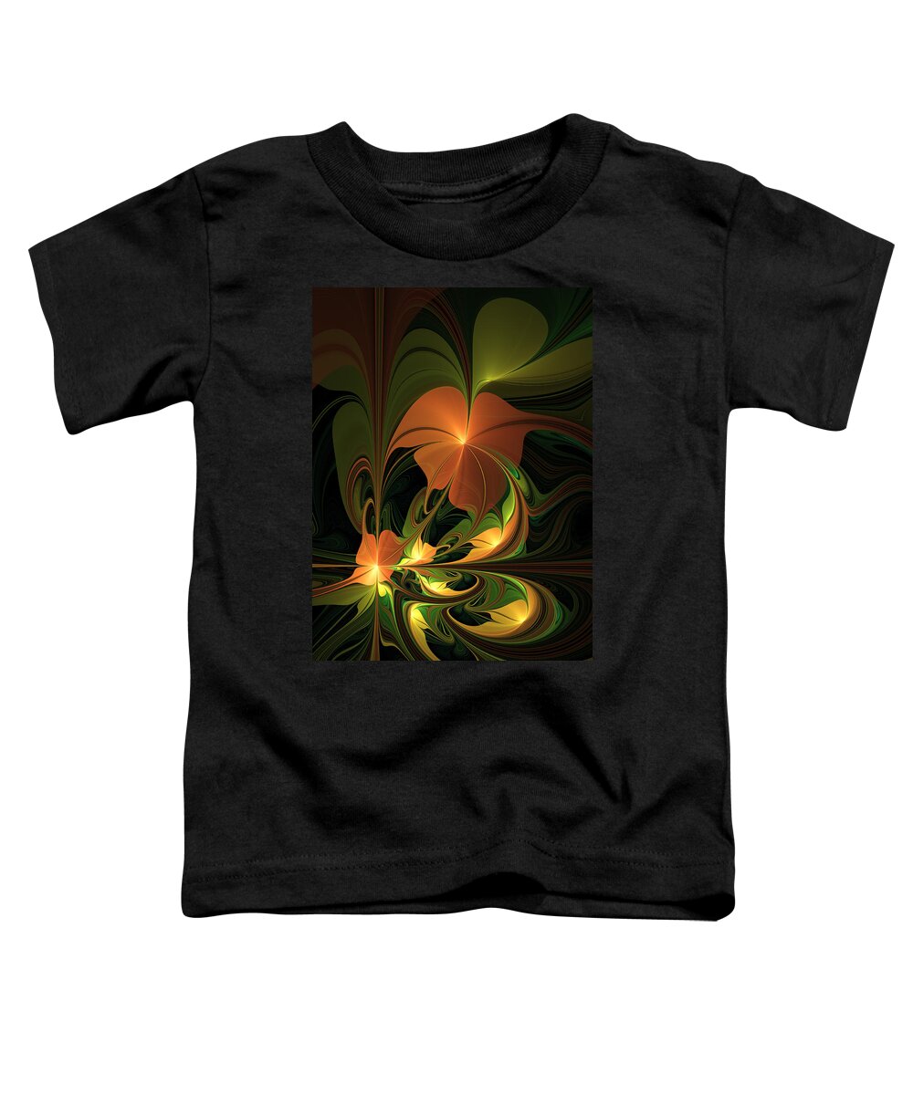 Digital Art Toddler T-Shirt featuring the digital art Fantasy Plant Fractal by Gabiw Art