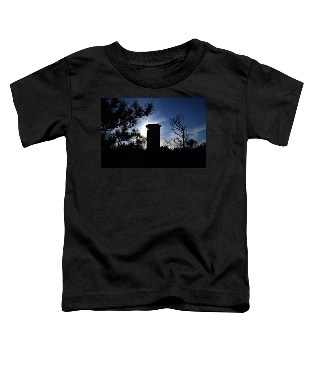 Fct1 Toddler T-Shirt featuring the photograph FCT1 Fire Control Tower 1 in Silhouette by Bill Swartwout