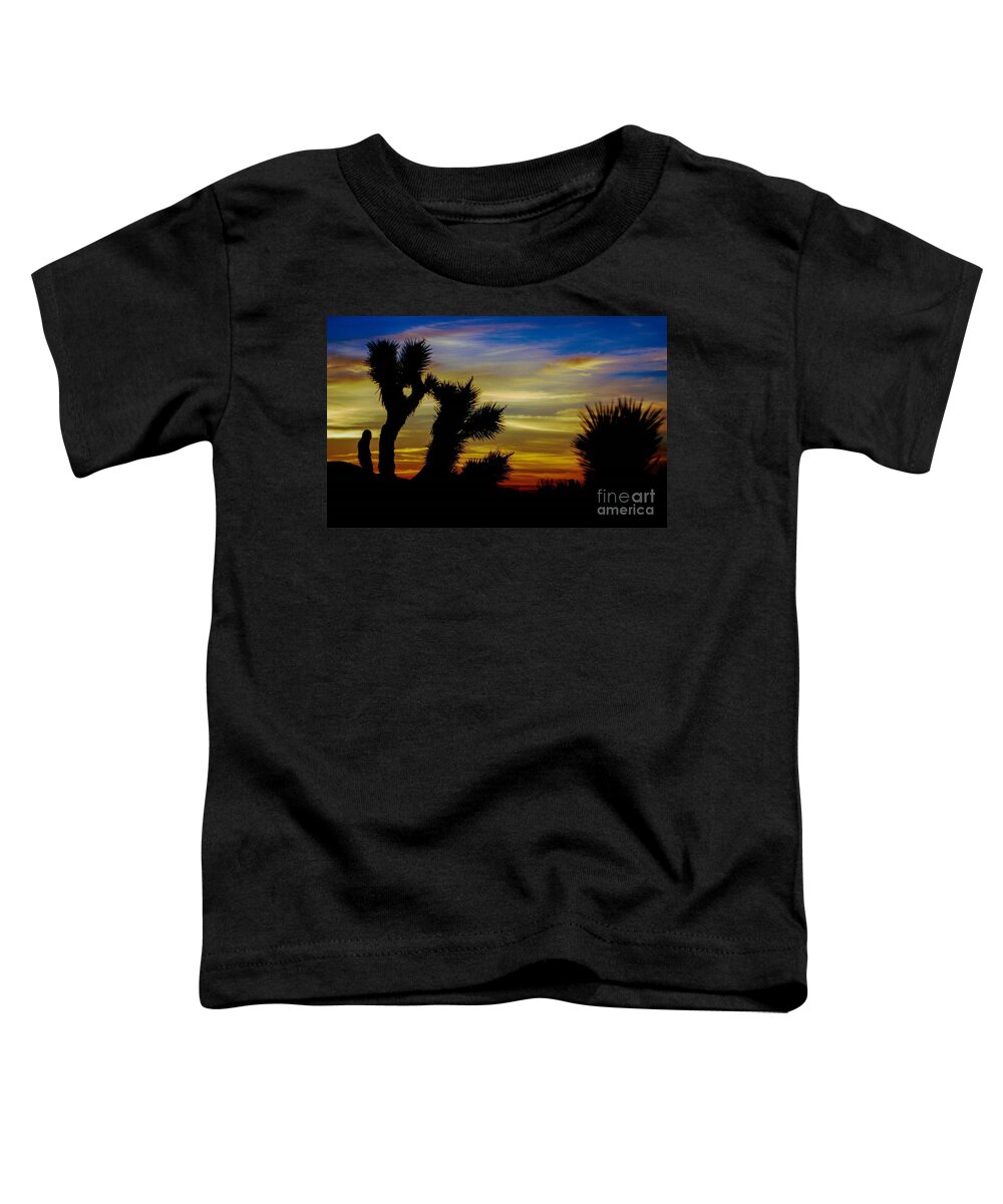 Desert Sunrise Toddler T-Shirt featuring the photograph FirsT LighT by Angela J Wright
