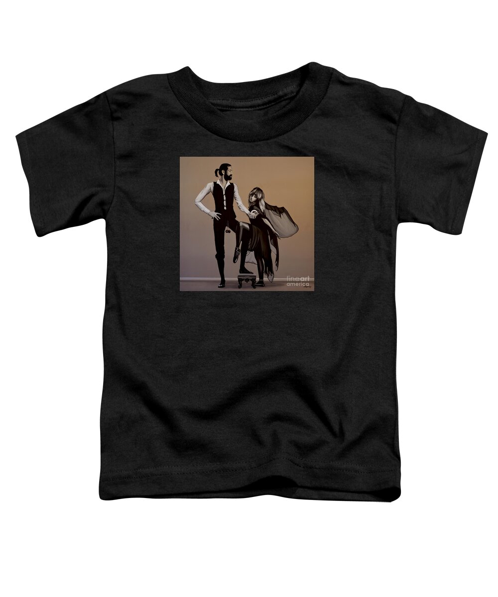Fleetwood Mac Toddler T-Shirt featuring the painting Fleetwood Mac Rumours by Paul Meijering