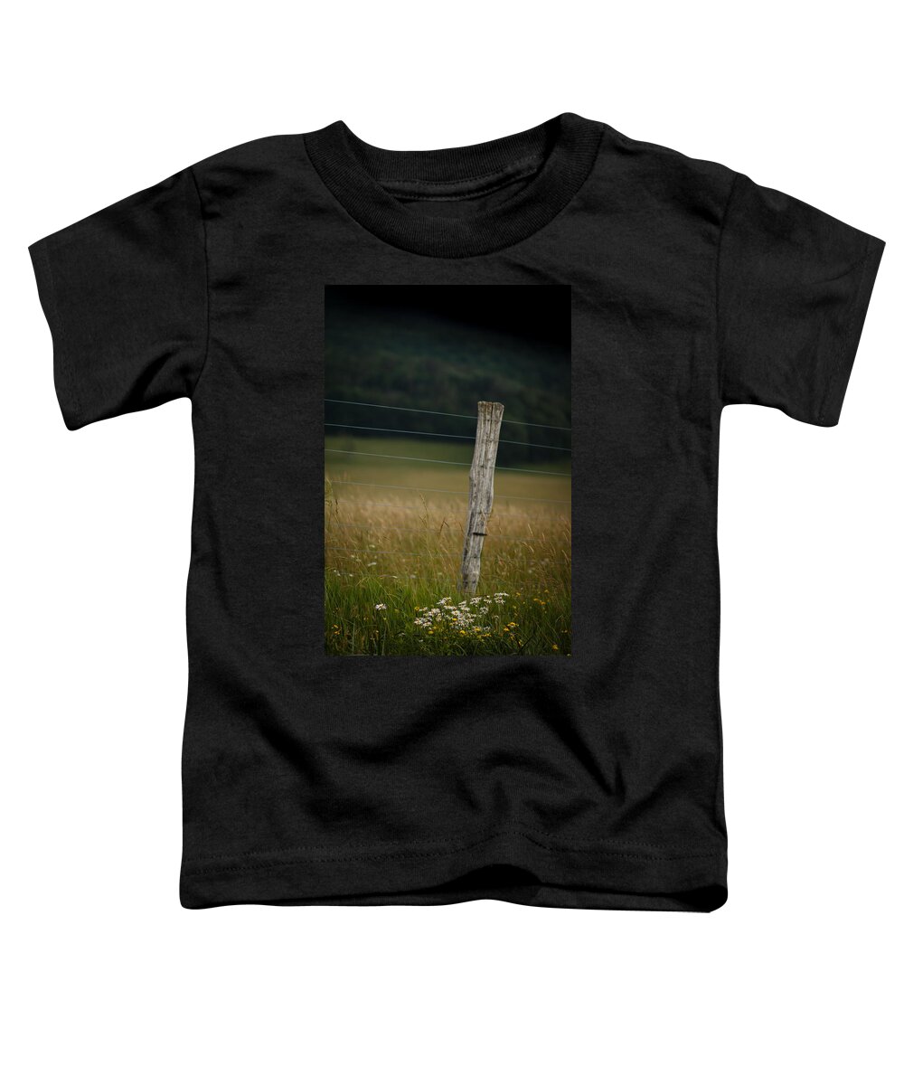 Flowers Toddler T-Shirt featuring the photograph Flowers -n- Fences by Shane Holsclaw