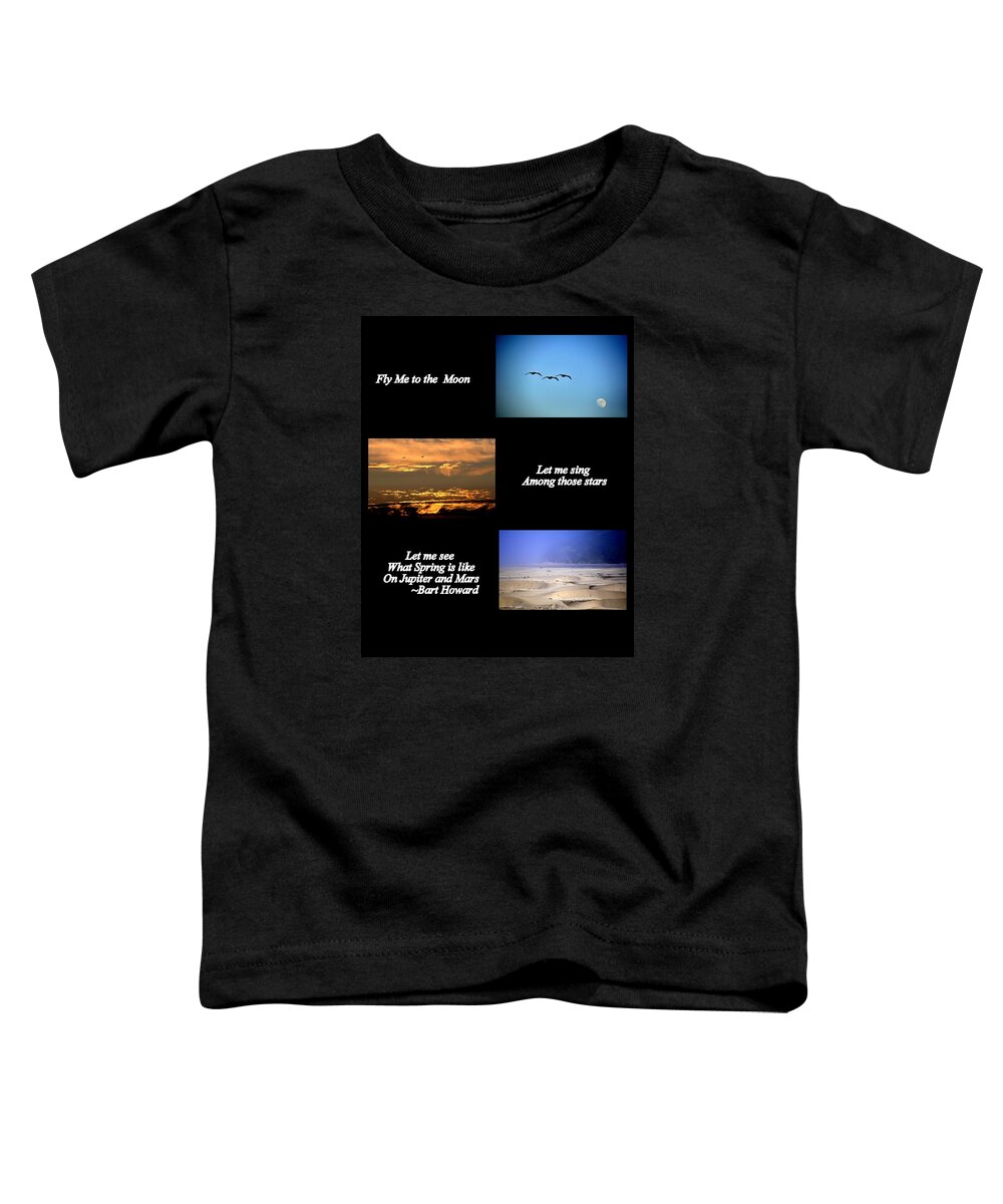 Poster Toddler T-Shirt featuring the photograph Fly Me to the Moon by AJ Schibig