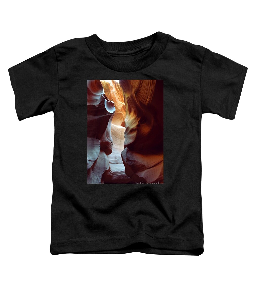 Slot Canyon Toddler T-Shirt featuring the photograph Follow the Light II by Kathy McClure