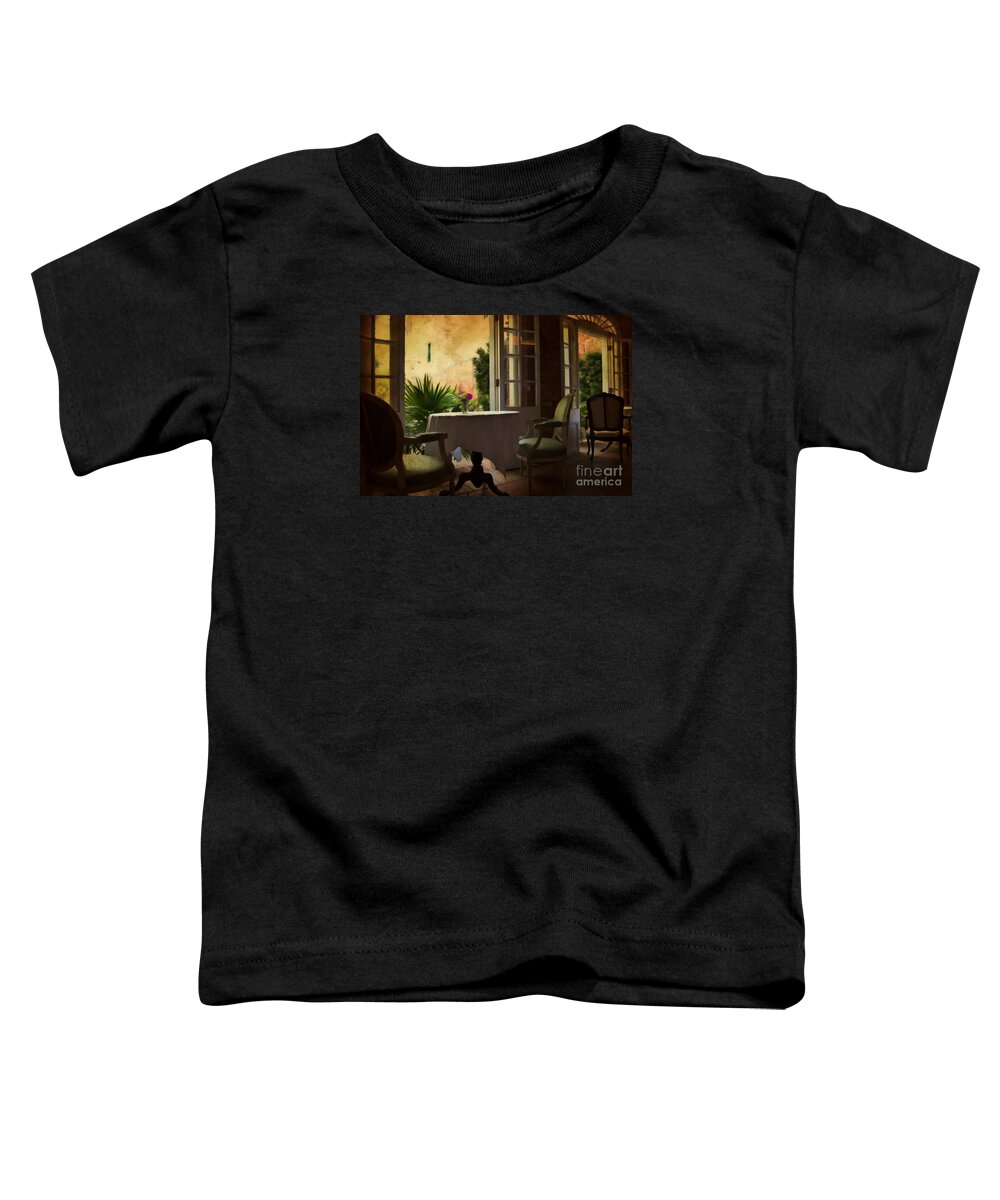 Tables Toddler T-Shirt featuring the photograph French Quarter Dining at Cafe Amelie by Kathleen K Parker