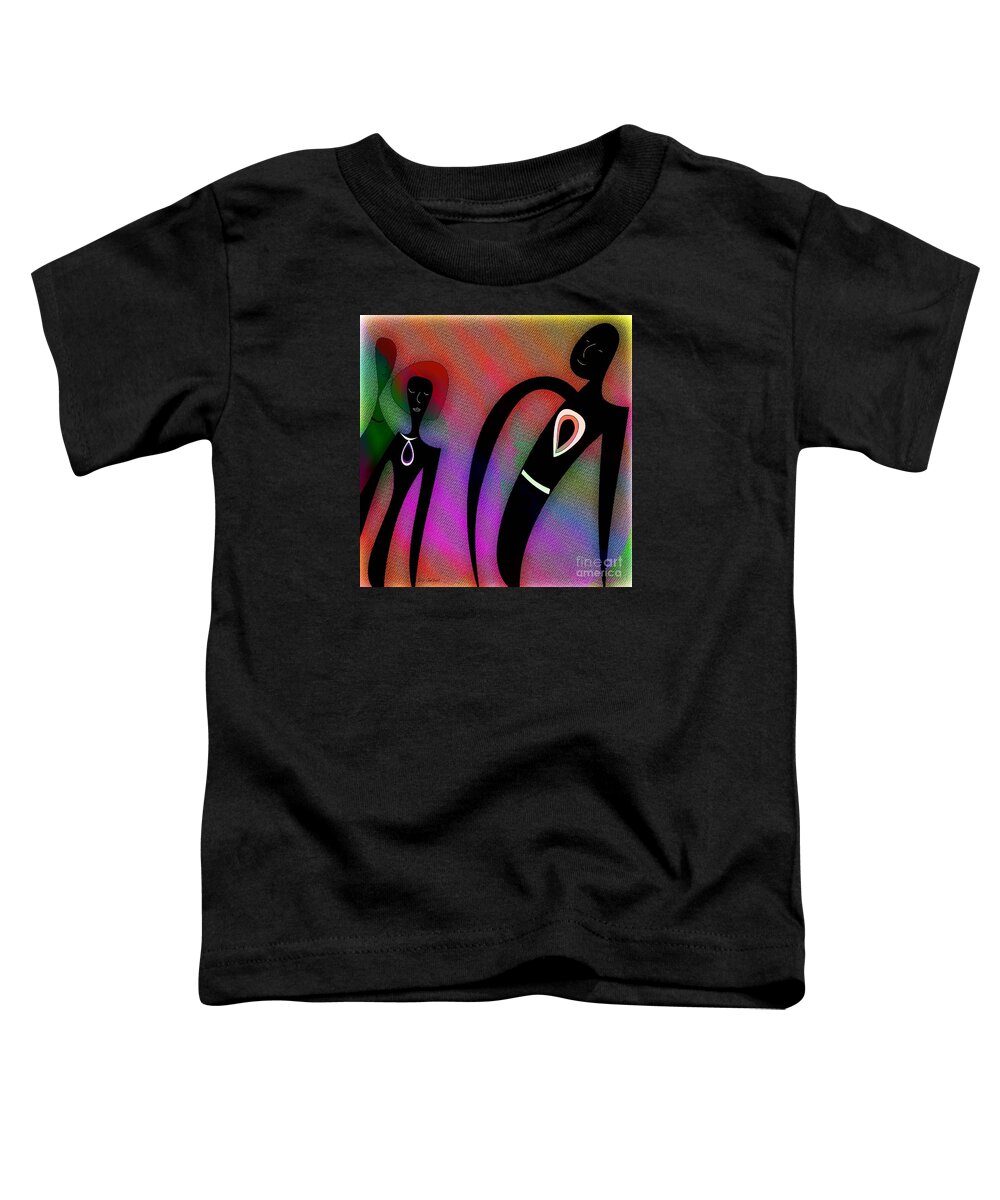 Friends Toddler T-Shirt featuring the digital art Friends by Iris Gelbart