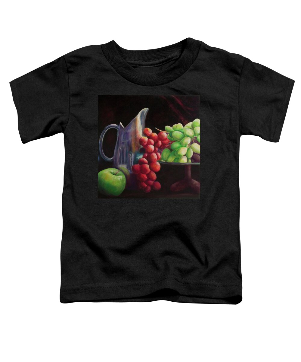 Grapes Toddler T-Shirt featuring the painting Fruit of the Vine by Shannon Grissom