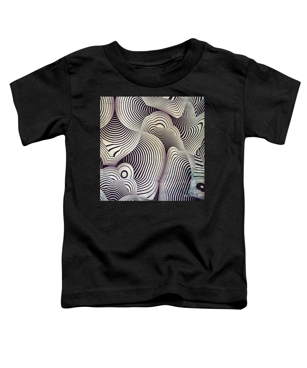  Hrow Pillow Toddler T-Shirt featuring the digital art Geometric Gymnastic - s06-01ct01b by Variance Collections