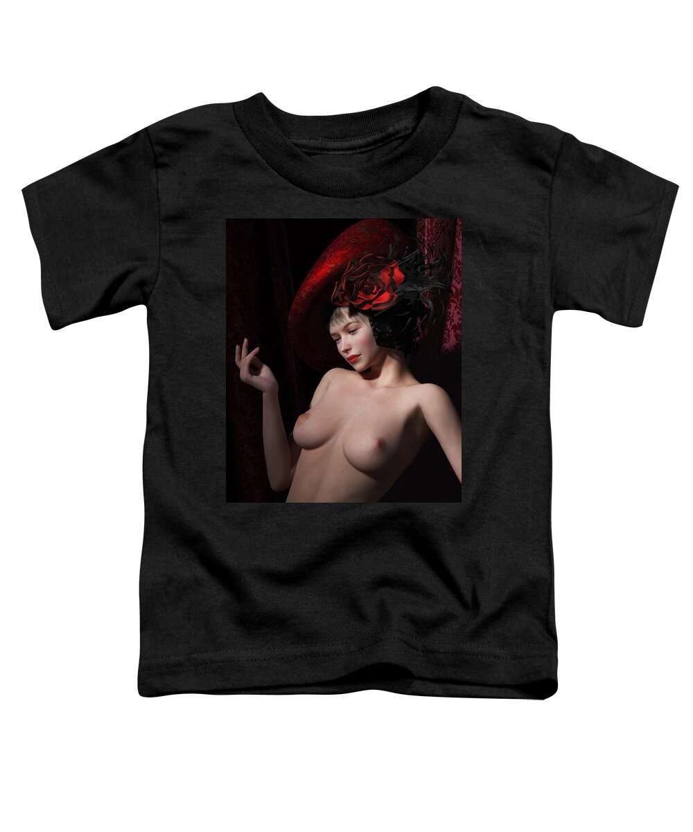 Nudes Toddler T-Shirt featuring the digital art Germaine by Britta Glodde