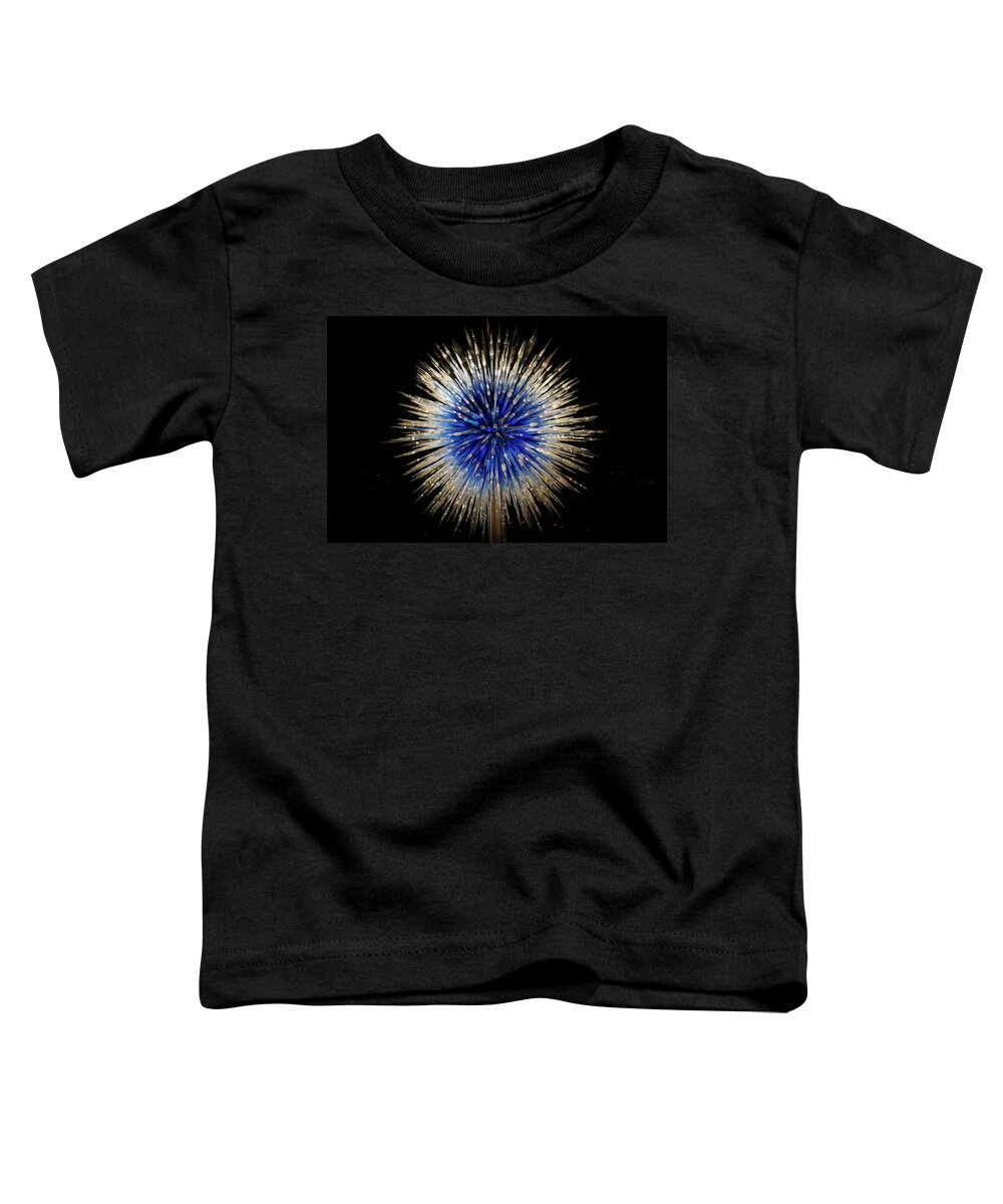  Exhibit Toddler T-Shirt featuring the photograph Glass Burst by Weir Here And There