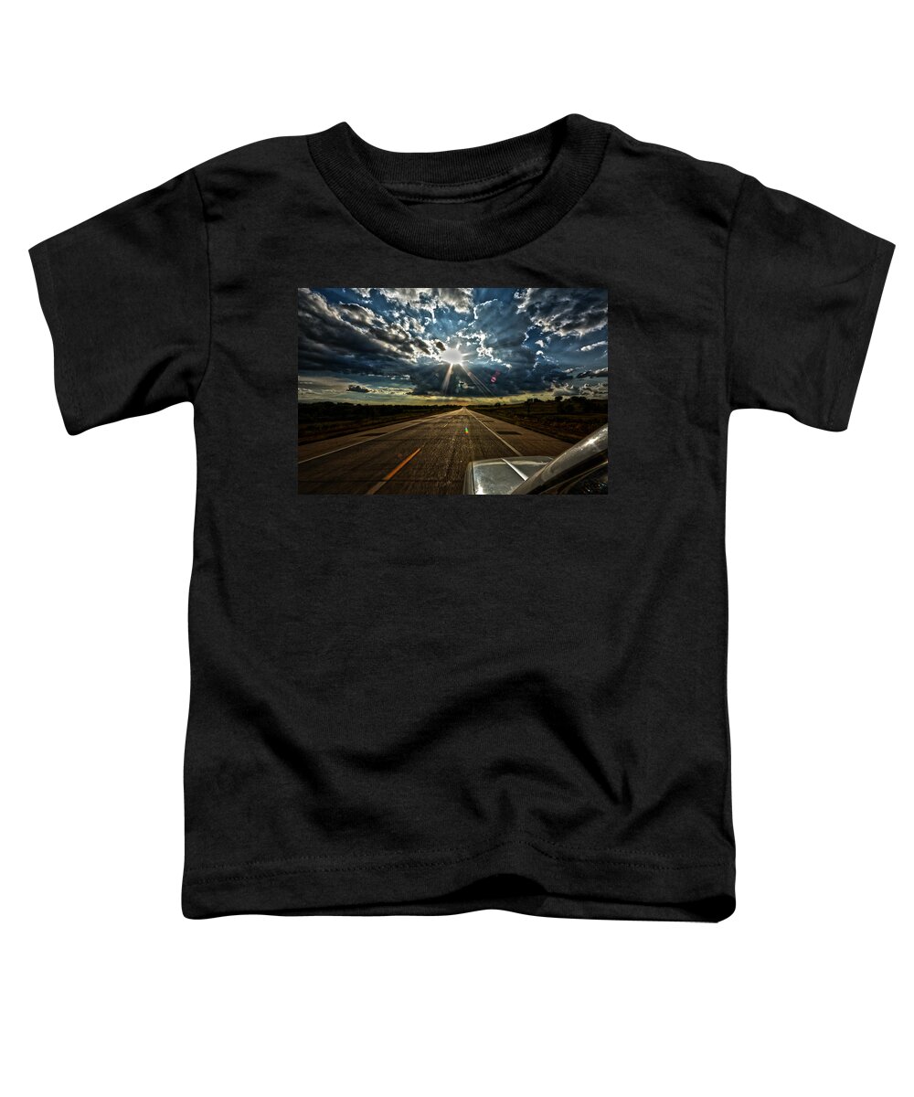 Sky Toddler T-Shirt featuring the photograph Going Home by Brian Duram