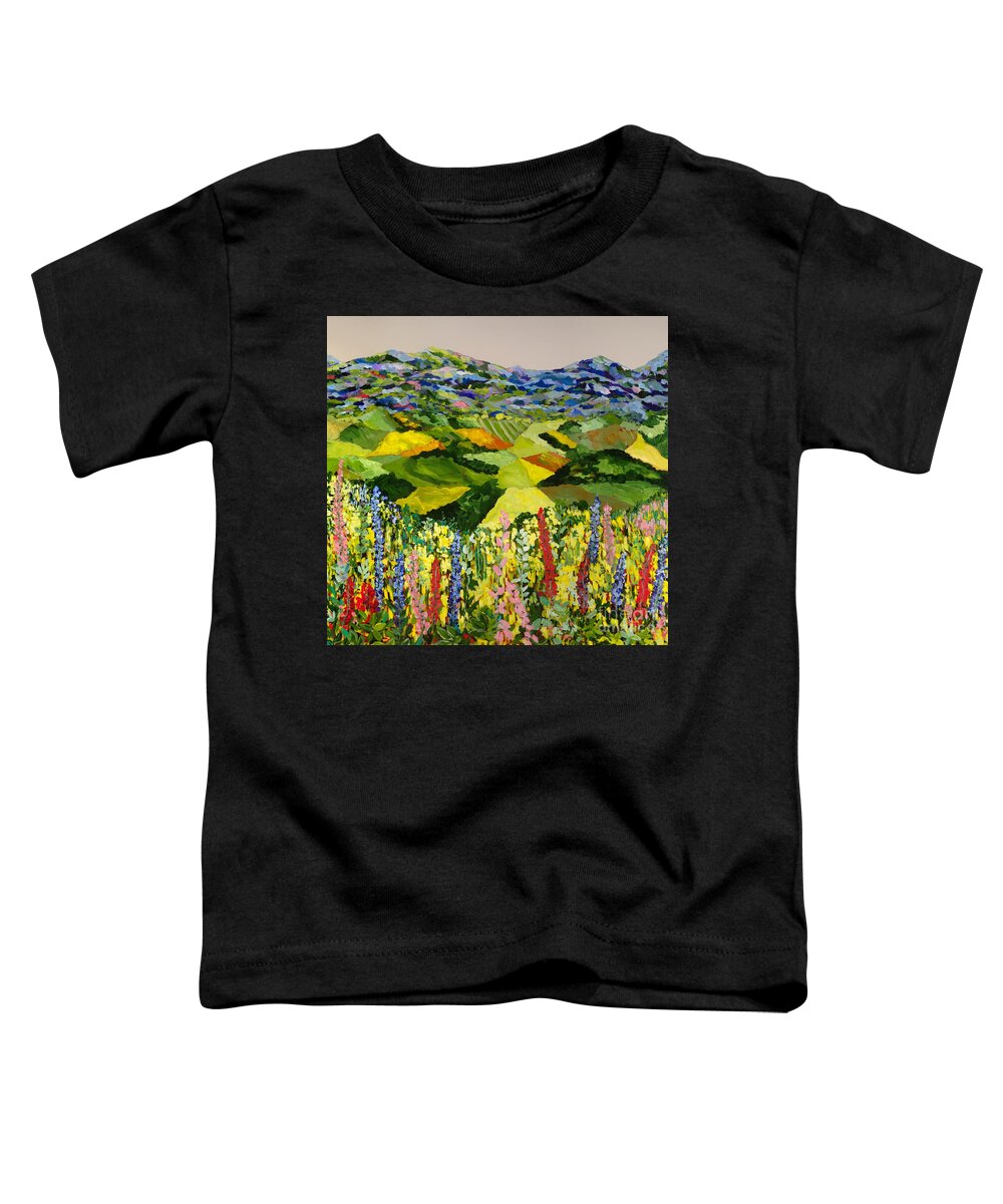 Landscape Toddler T-Shirt featuring the painting Going Wild by Allan P Friedlander