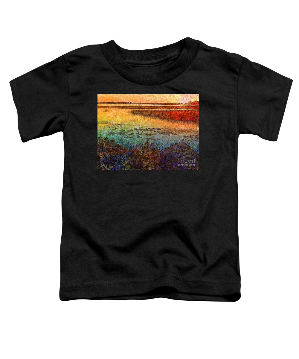 Georgian Bay Toddler T-Shirt featuring the photograph Golden Bay by Claire Bull