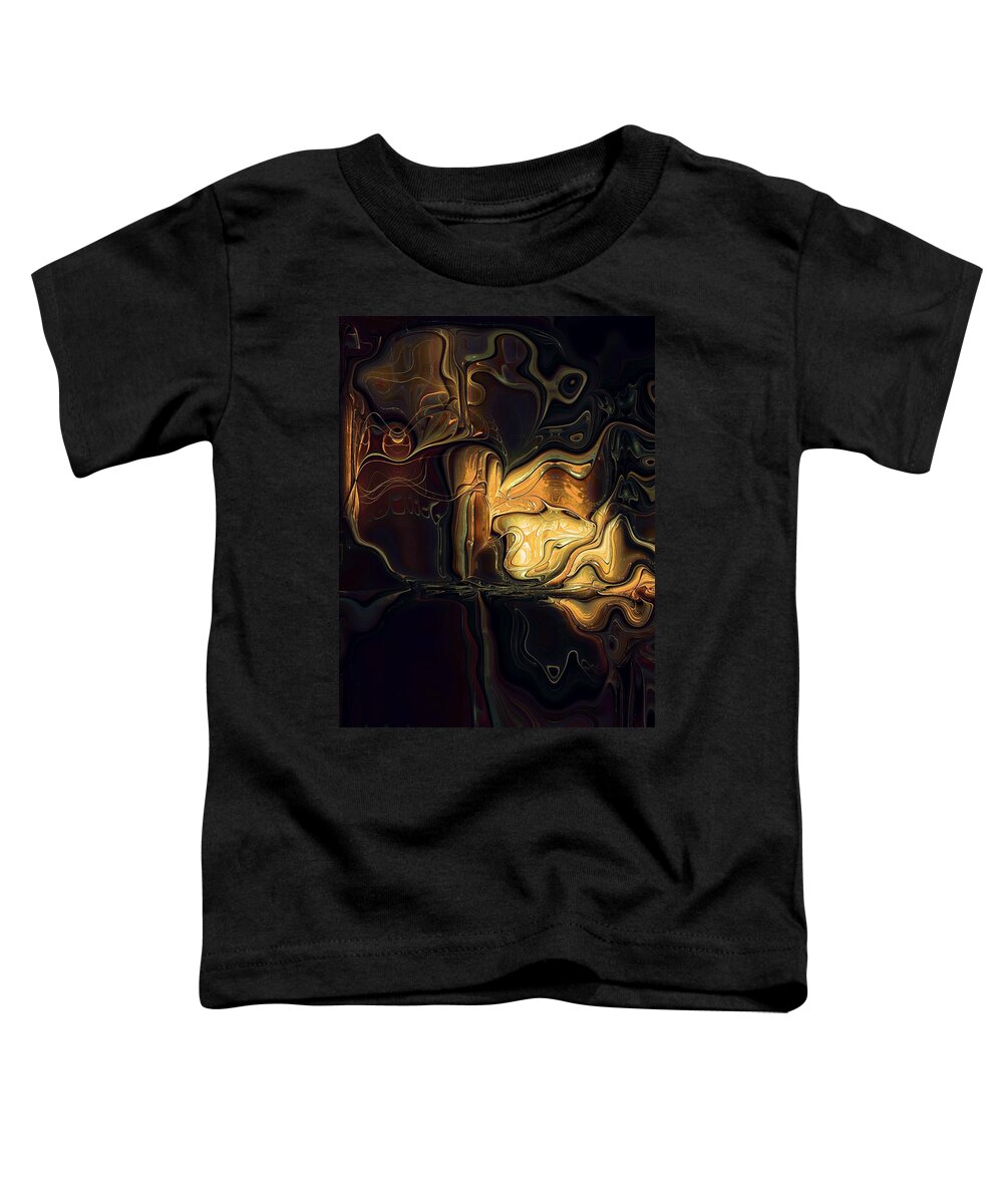 Digital Art Toddler T-Shirt featuring the digital art Golden Glory by Amanda Moore